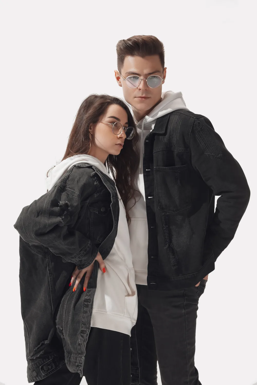 Two models showcasing SHOP.CO fashion